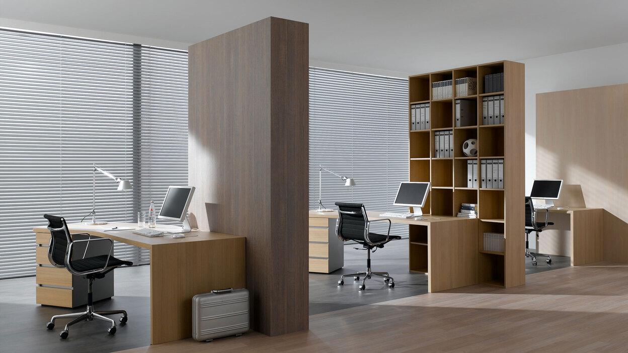 Impressionen eines Arbeitszimmers Impression eines Arbeitszimmers im Stil Großraumbüro