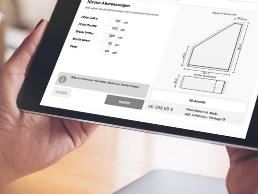 #Branche1# Möbelplaner auf dem IPad - Individuelle Maße